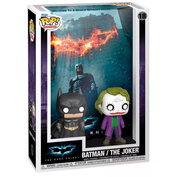 Figuras de acción de Batman y el Joker en una caja de edición coleccionista.